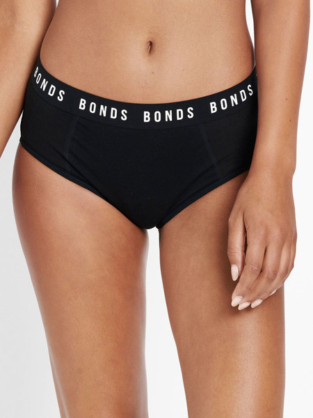 Bonds Cotton Cottontails Full Brief 3 Pack In Black Size: 18