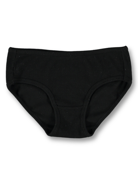 Basics Organic Cotton Ribbed Girls Briefs Underwear (3 Pack)