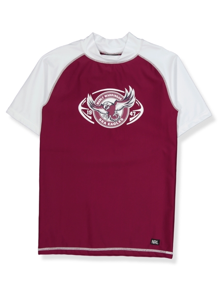 Maroon Sea Eagles NRL Youth Short Sleeve Rashie