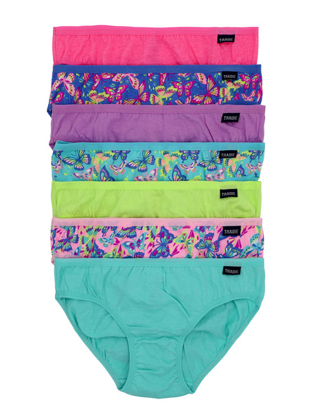 Multi colour Girls Tradie 7Pk Briefs