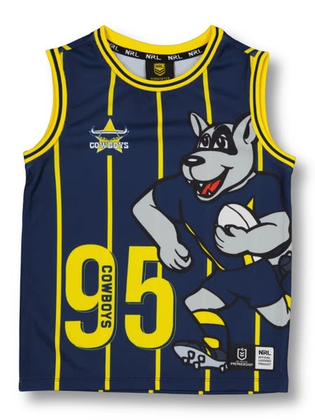 Navy blue Cowboys NRL Toddler Muscle Tank