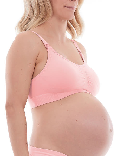 Medium pink Underworks Moulded Wirefree Maternity Bra