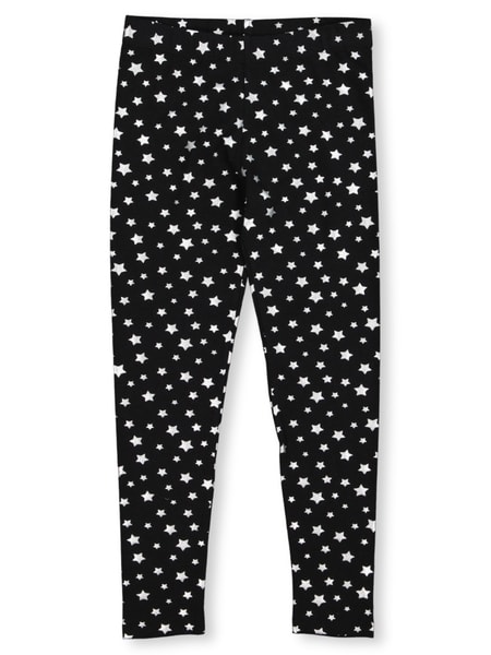 Black Foil Star Leggings