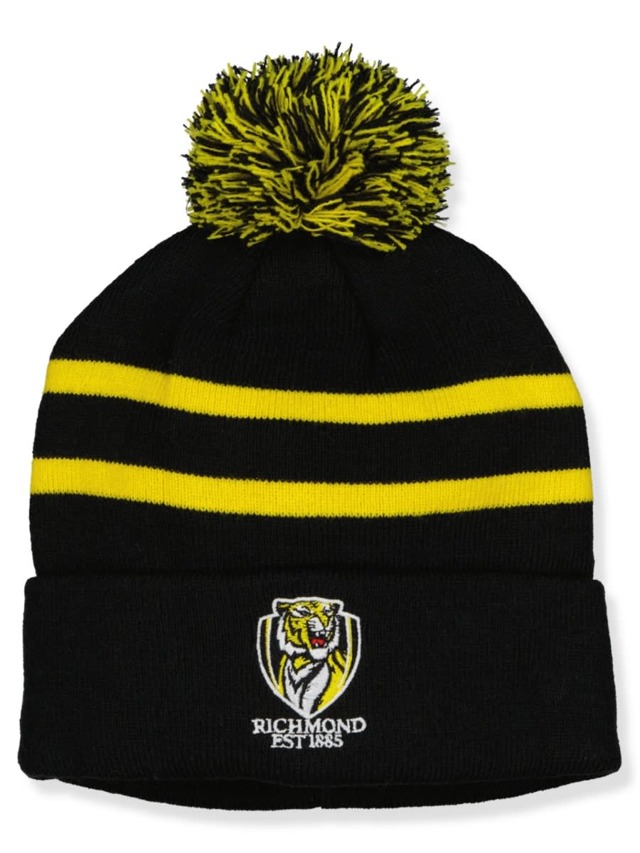 Black Richmond Tigers AFL Adult Beanie | Best&Less™ Online